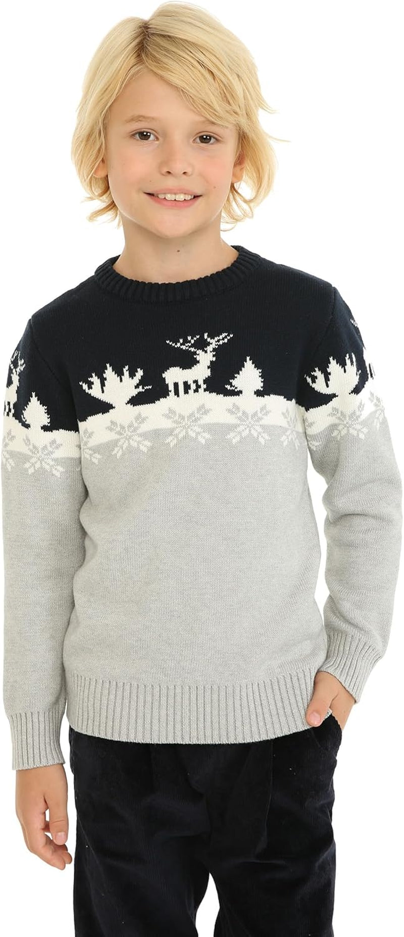 Boys Christmas Sweaters Xmas Reindeer Clothes