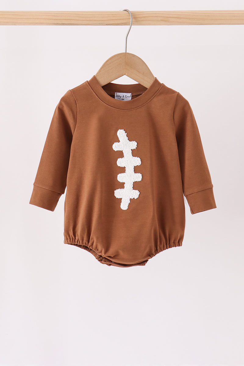 Brown Football French Knot Bubble