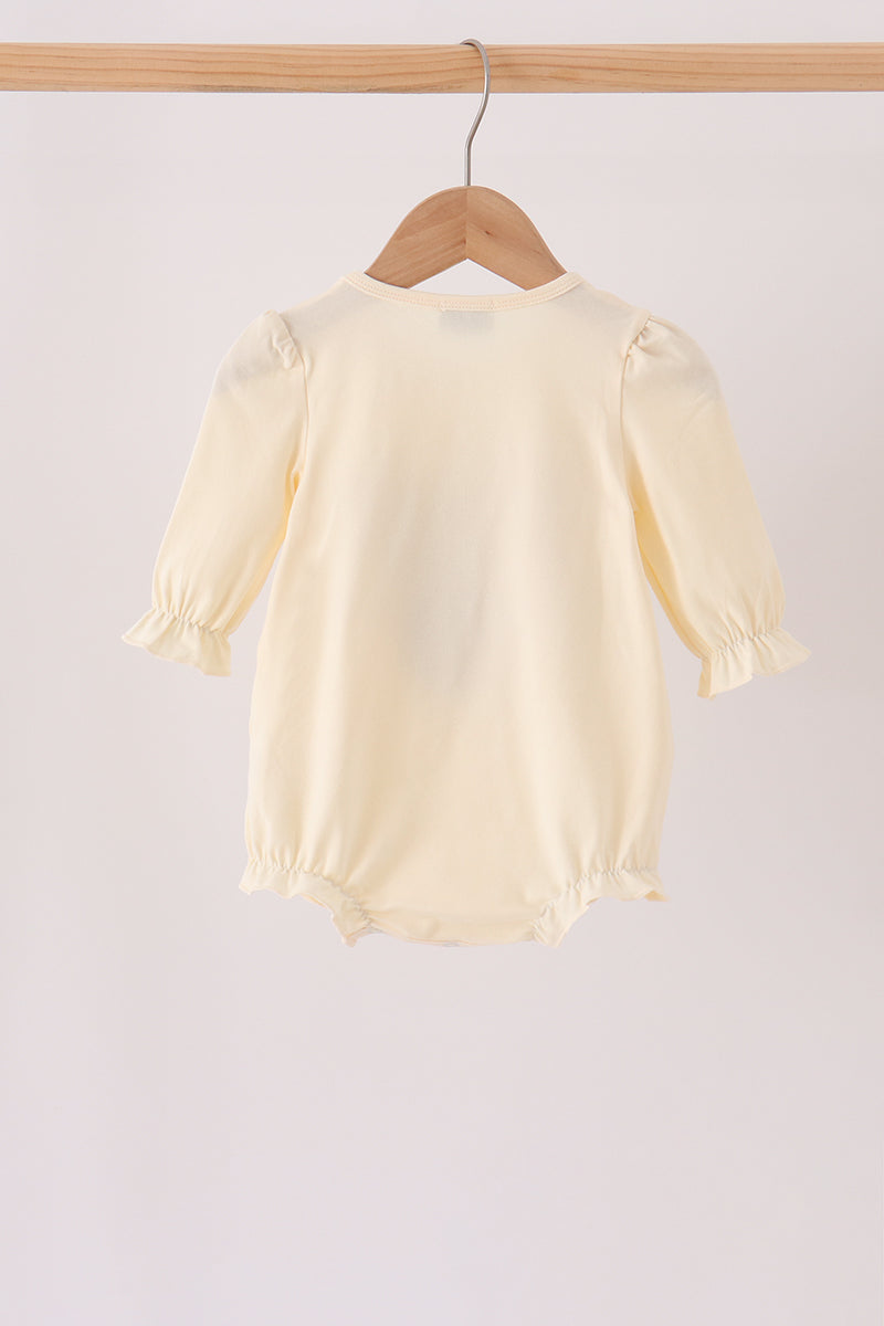 Cream Football French Knot Bubble