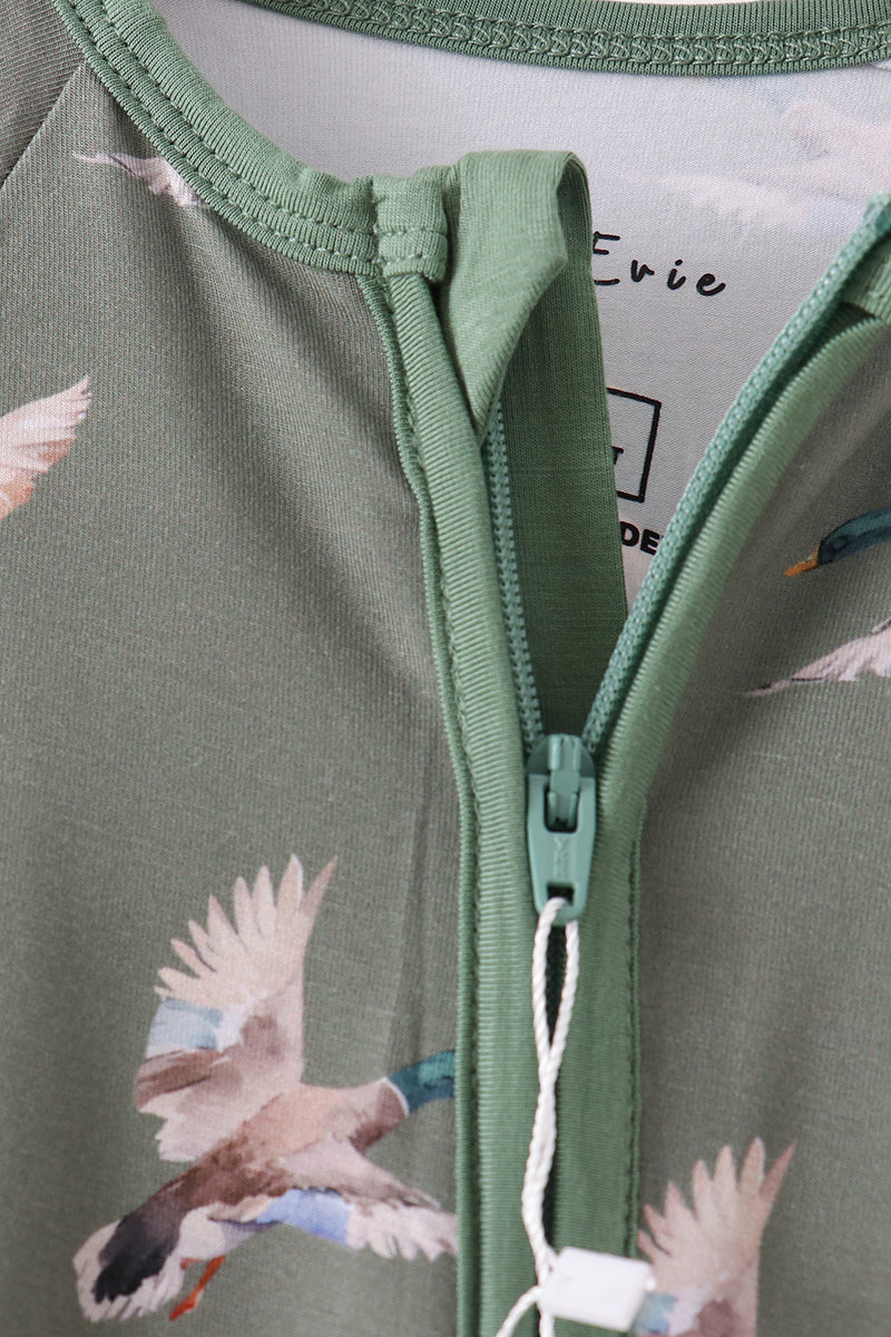 Green Mallard Bamboo Romper