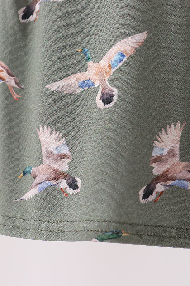 Green Mallard Bamboo Pants Set