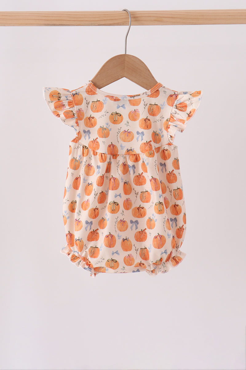 Pumpkin Bow Ruffle Bubble