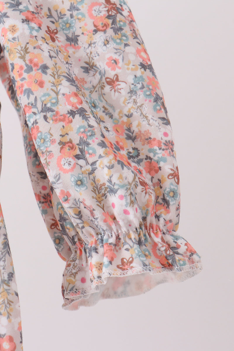 Floral smocked lace bubble