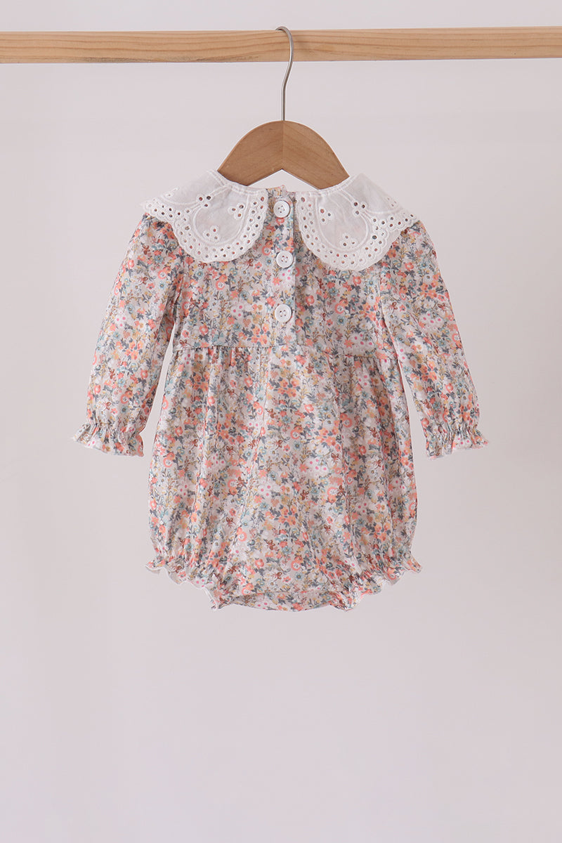 Floral smocked lace bubble