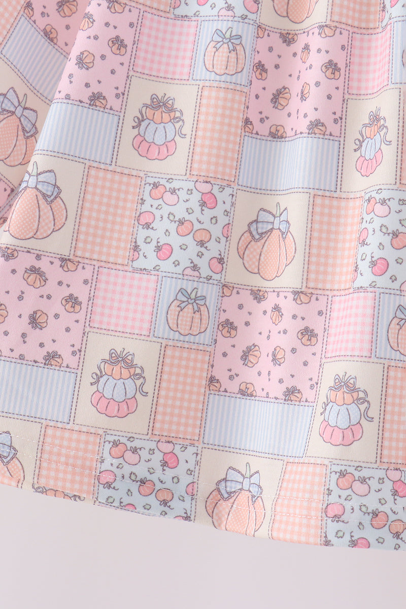 Pink pumpkin ruffle bloomer set