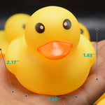 Bath Duck Toys 10PCS Mini Rubber Ducks Squeak and Float Ducks Baby Shower Toy for Toddlers Boys Girls (2.2’’)