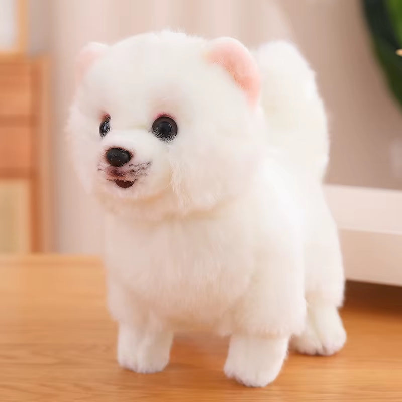 Premium Cute Plush Pomeranian Dog Real Life Plush Toy Stuffed Animals Soft Puppy Pet Doll Children Kids Girls Lovely Gift