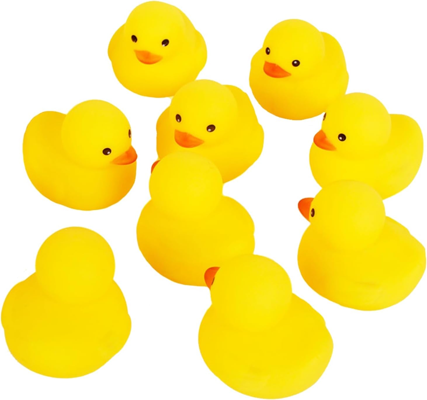 Bath Duck Toys 10PCS Mini Rubber Ducks Squeak and Float Ducks Baby Shower Toy for Toddlers Boys Girls (2.2’’)