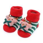 Xmas Baby Socks Winter Warm Thick Terry Socks for Newborn Cartoon Santa Elk anti Slip Floor Socks Baby Boys Girls Sock