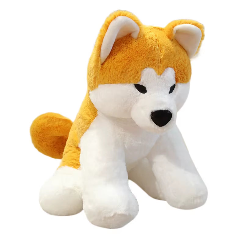 35/45Cm Realistic Akita Dog Plush Toy Stuffed Lifelike Animal Plushie Akitas Doll Shiba Inu Pillow Sofa Cushion Kawaii Gift