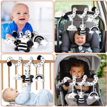 Baby Car Seat Toys, Infant Activity Spiral Toys Hanging Stroller Toys for Baby with Musical, Plush Activity Toys Toys for Newborn Baby 0 3 6 12 Months