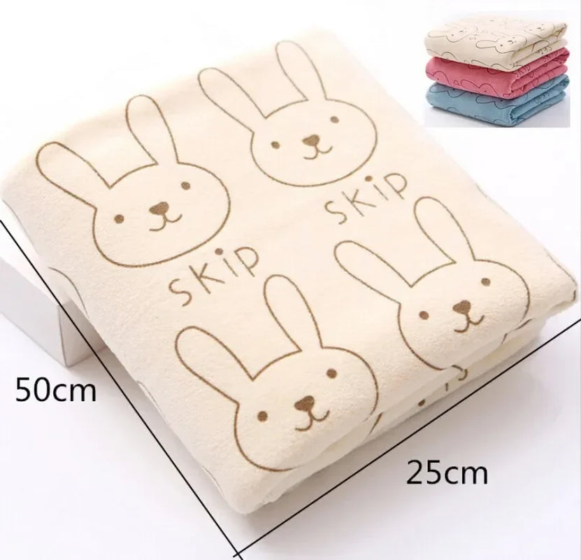 Rabbit Soft Microfiber Baby Bath Towels