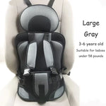 Child Safety Seat Mat for 6 Months to 12 Years Old Breathable Chairs Mats Baby Car Seat Cushion Adjustable Stroller Seat Pad