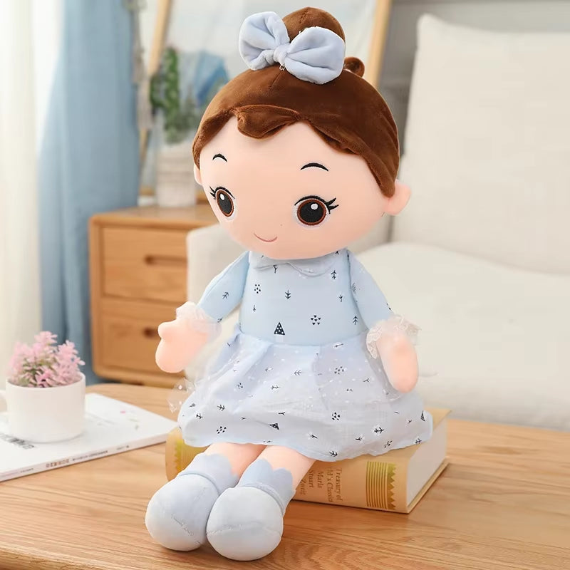 45CM Cute Angel Girl Plush Toy Lovely Stuffed Anime Figure Doll Wear Beautiful Dress Soft Toys for Girls Nice Gifts