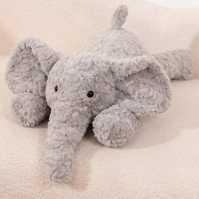 Cartoon Fluffy Elephant Stuffed Animals Plush Toy Kawaii Soft Hugging Plushies Pillows for Baby Kids Girls Birthday Gift Xmas