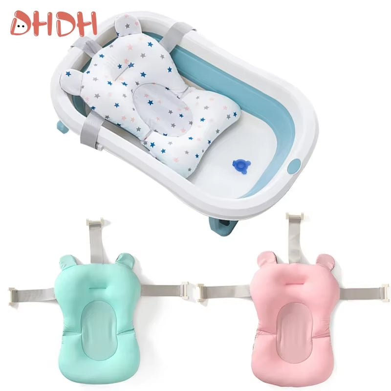 Baby Bathtubs Tub Pad Non-Slip Bathtub Seat Support Mat Newborn Safety Security Foldable Bath Support Cushion Baby Goods