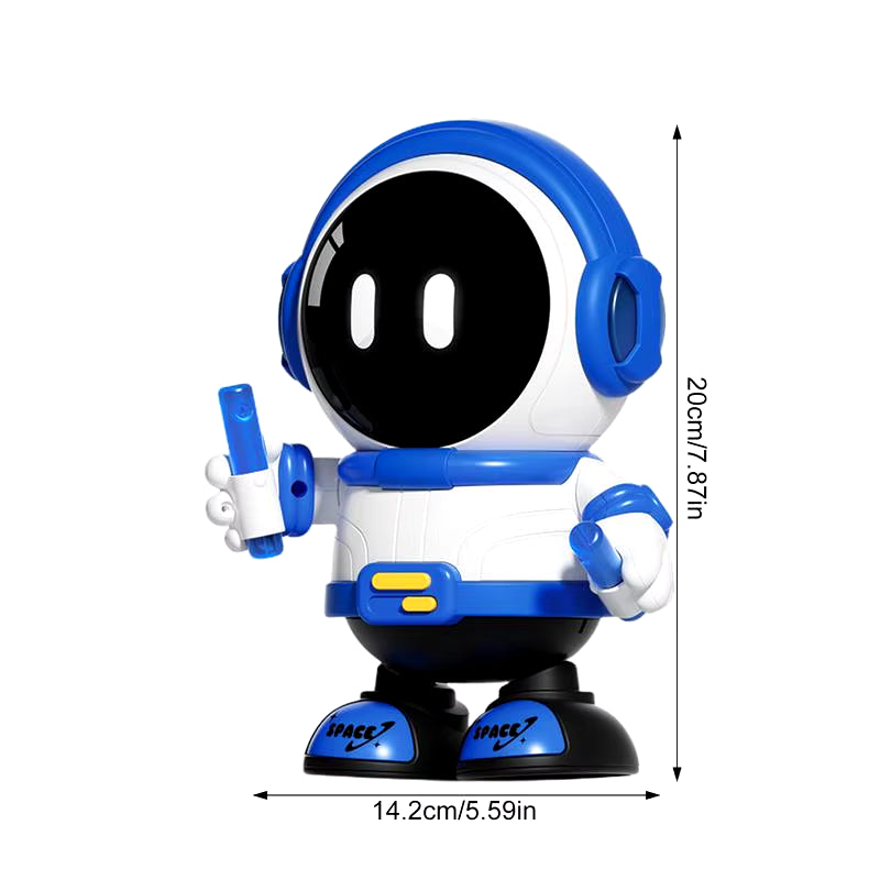 Robot Toys for Kids Light up Rechargeable Astronaut Shape Kids Robot Educational Multifunctional Toy Robot with Music