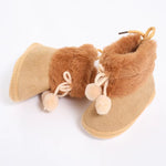 Winter Baby Boots plus Velvet Snow Booties Baby Shoes Warm Baby Girl Shoes Pompom Soft Sole Indoor Walking Shoe