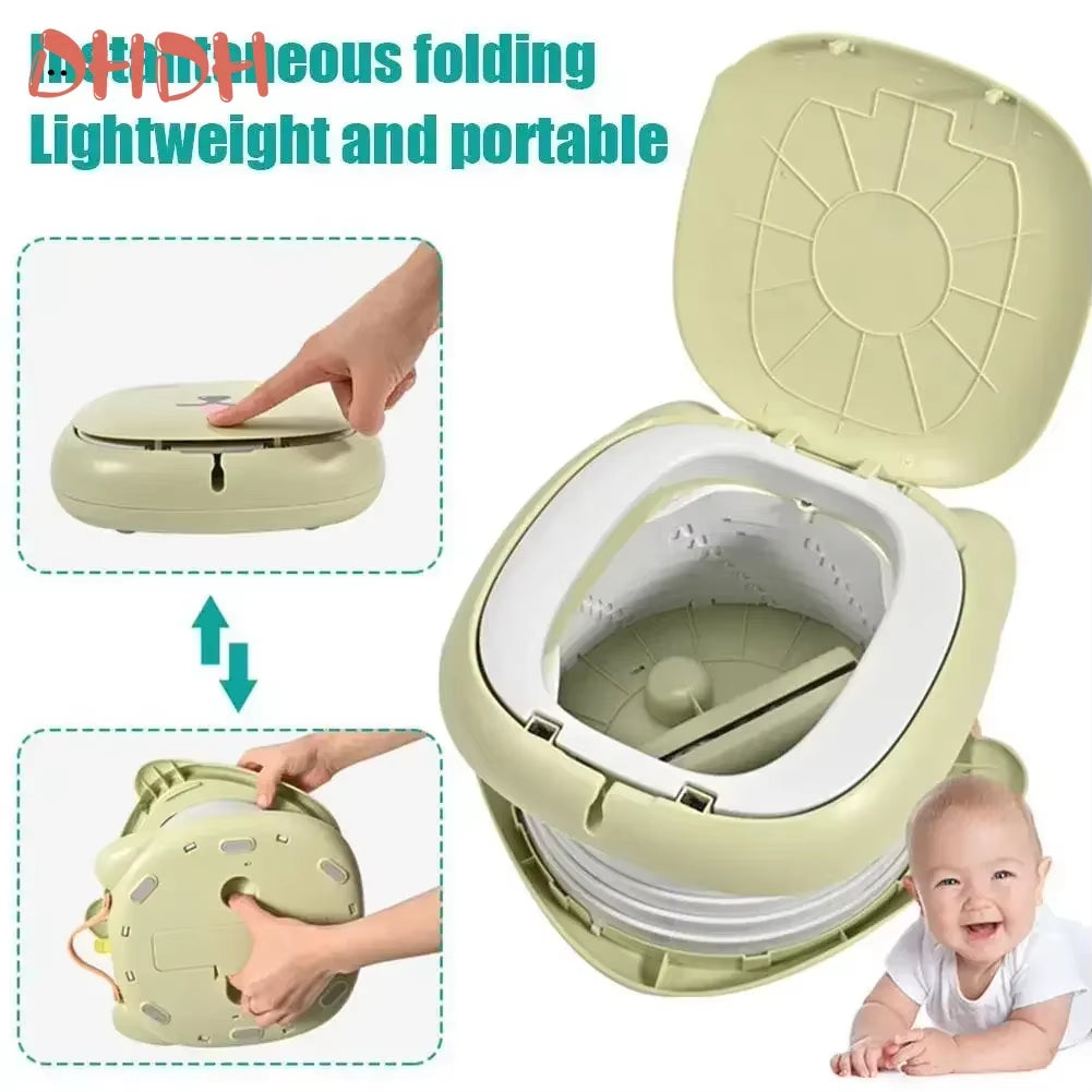 Portable Potty for Toddler Travel Foldable Potty Training Toilet for Car Camping Indoor Outdoor Bathroom for Baby Kids Children