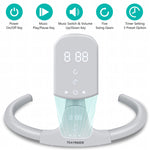 Baby Swing for Infants - APP Remote Bluetooth Control, 5 Speed Settings, 10 Lullabies, USB Plug (Blue)