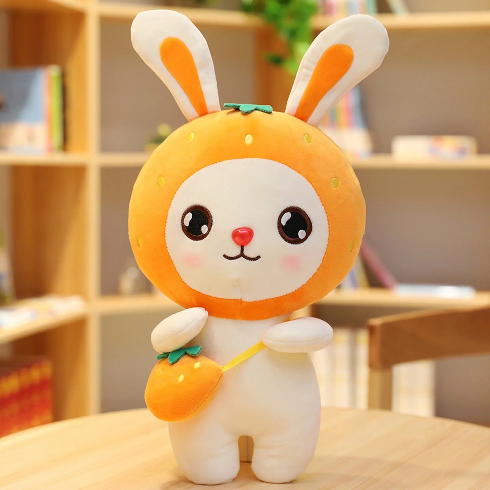 Plush Stuffed Toy Easter Scarf Cute Cute Bunny for Kids Holiday Gifts Cute Fruit Bunny Doll Orange Rabbit Doll