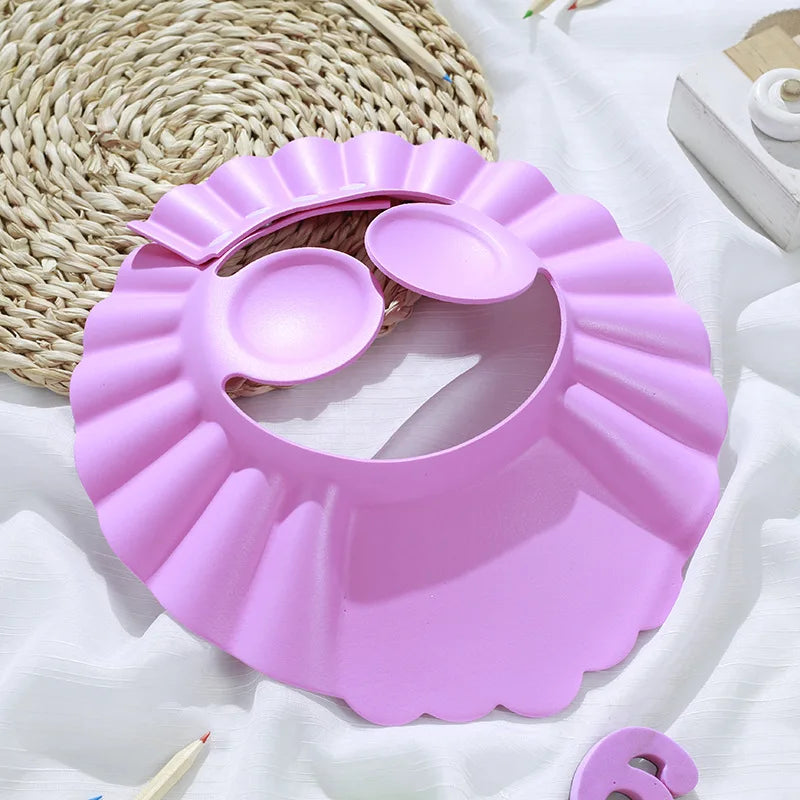 Baby Shower Soft Cap Adjustable Hair Wash Hat for Kids Ear Protection Safe Children Shampoo Bathing Shower Protect Head Cover