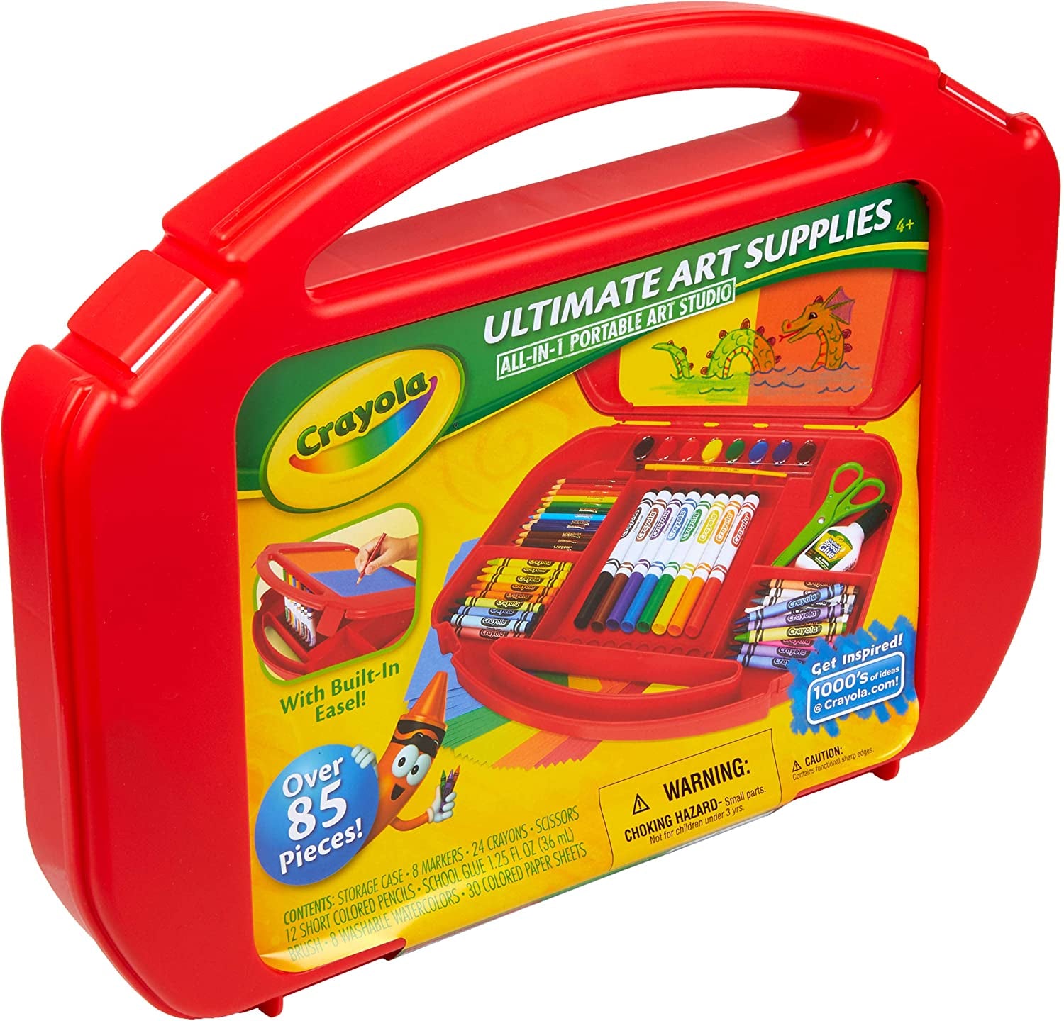 Ultimate Art Case with Easel, Kids Art Set, 85 Pieces, Gift for Kids Ages 4, 5, 6, 7 [Amazon Exclusive]