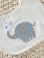 4Pcs Baby Boy'S All Seasons Full Cartoon Elephant Streetwear Fashion Pantsuit +Hat +Gloves+Bib