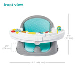 Music & Lights 3-In-1 Discovery Seat and Booster - Convertible, Infant Activity and Feeding Seat with Electronic Piano for Sensory Exploration, for Babies and Toddlers, Teal