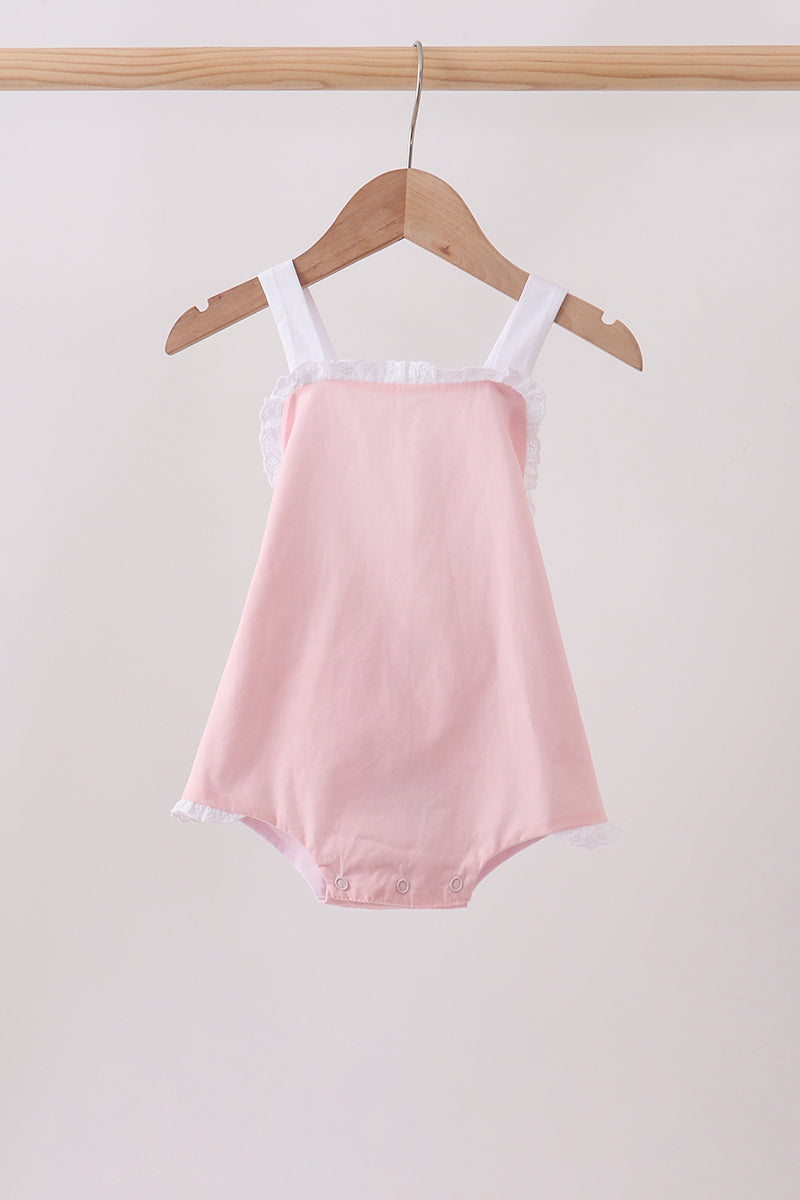 Pink ribbon ruffle bow bubble
