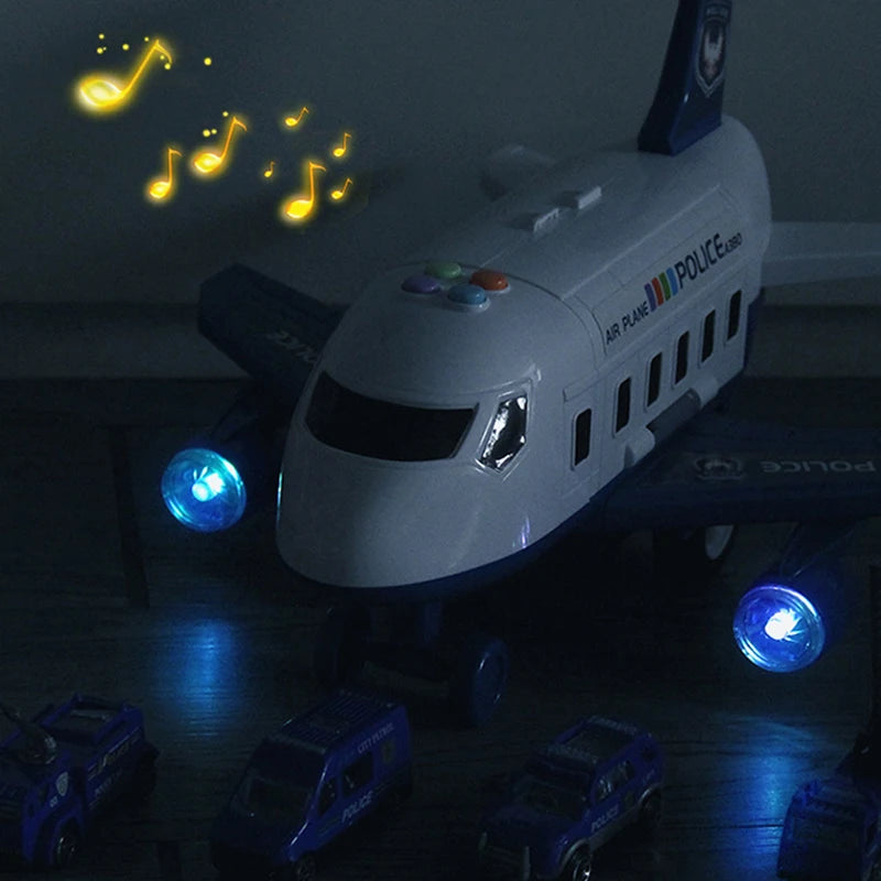 New Aircraft Simulation Track Inertia Toy Airplane with Lights Music Large Size Passenger Plane Kids Airliner Toy Car Gifts