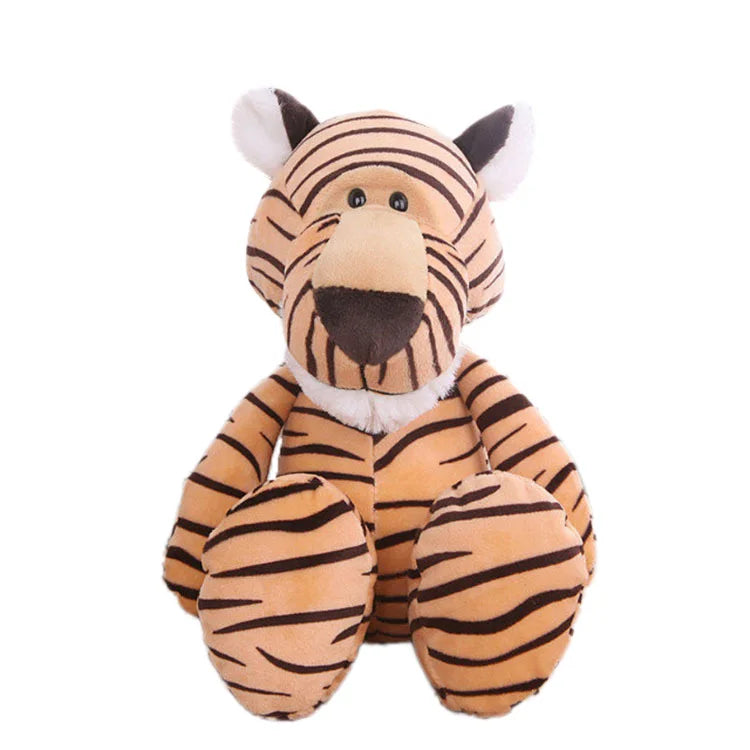 Stuffed Plush Animals Toys Soft Dolls Jungle Lion Elephant Tiger Dog Fox Monkey Deer Children Gift Kawaii Baby Kids Hobbie Toys