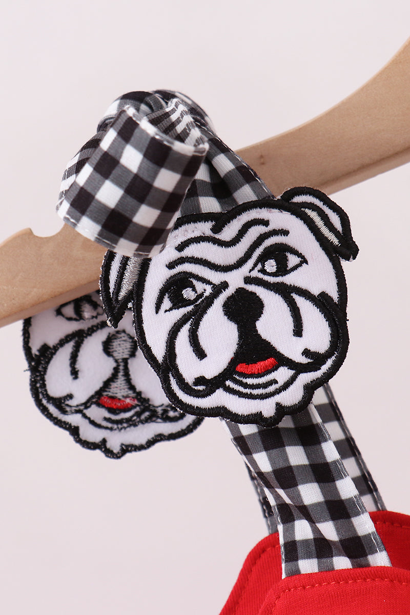 Red Georgia Go Dawgs Smocked Bubble