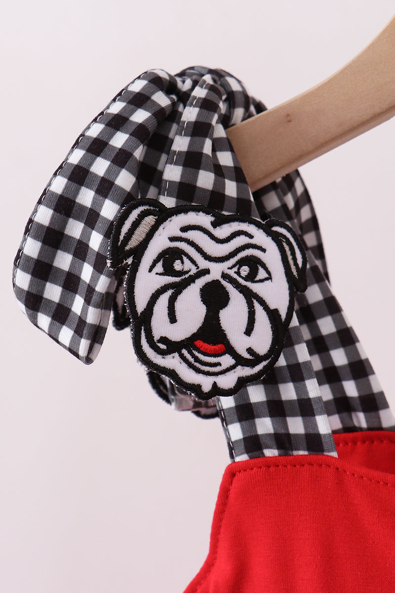 Red Georgia Go Dawgs Smocked Ruffle Shorts Set