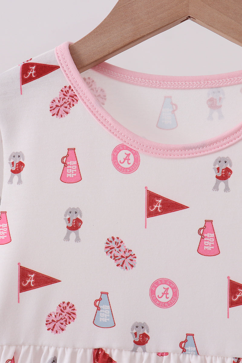 Pink Alabama Print Dress