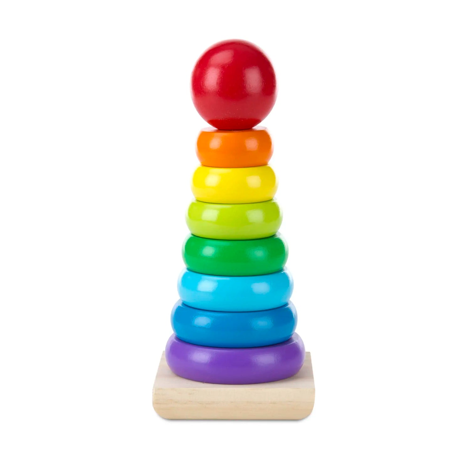 Rainbow Stacker Wooden Ring Educational Toy Kids Tower Stack up Blocks Color Shape Game Baby Montessori Toys for Children Gifts