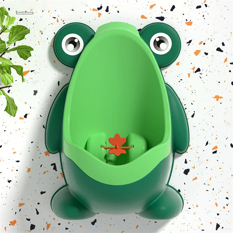 Cute Frog Children Toilet Potty Training Urinal Kids Toddler Pee Trainer for Boys Bathroom with Funny Aiming Target Baby Toilet