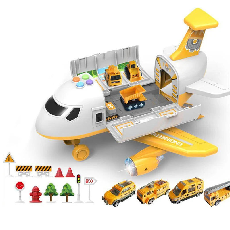 New Aircraft Simulation Track Inertia Toy Airplane with Lights Music Large Size Passenger Plane Kids Airliner Toy Car Gifts