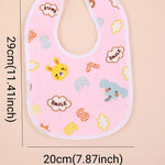 Random 5/8/10Pcs Baby Cotton Babadores Burp Saliva Towel Cartoon Bibs Bandana Waterproof Boys Girls Accessories Clothing