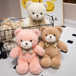 30CM Kawaii Colorful Bow Tie Bear Doll Plush Toy Hug Bear Doll Birthday Gift Pillow Teddy Bear Home Living Room Bedroom