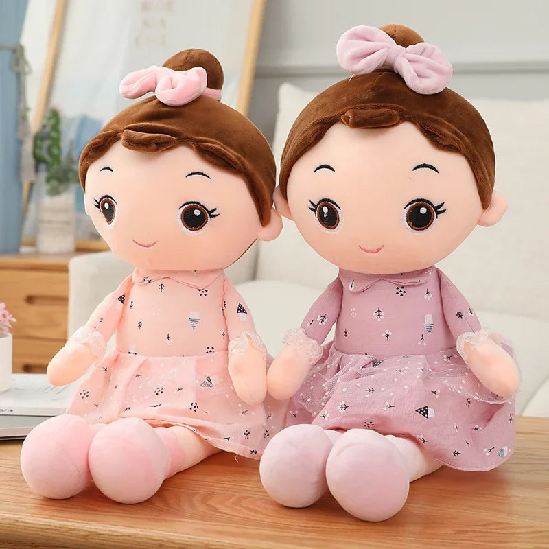 45CM Cute Angel Girl Plush Toy Lovely Stuffed Anime Figure Doll Wear Beautiful Dress Soft Toys for Girls Nice Gifts