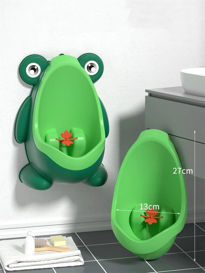 Cute Frog Children Toilet Potty Training Urinal Kids Toddler Pee Trainer for Boys Bathroom with Funny Aiming Target Baby Toilet