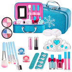 Kids Makeup Kit for Girl Real Washable Makeup Set Toys Little Girls Pretend Play for Toddler Kid Children Princess Birthday Gift