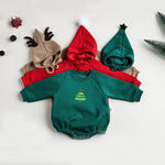 Baby Bodysuit Christmas One Piece Embroidery Santa Clause Baby Clothing