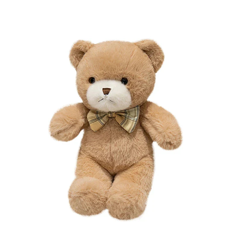 30CM Kawaii Colorful Bow Tie Bear Doll Plush Toy Hug Bear Doll Birthday Gift Pillow Teddy Bear Home Living Room Bedroom