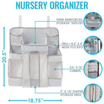 LA Baby Diaper Caddy and Nursery Organizer for Baby'S Essentials - White