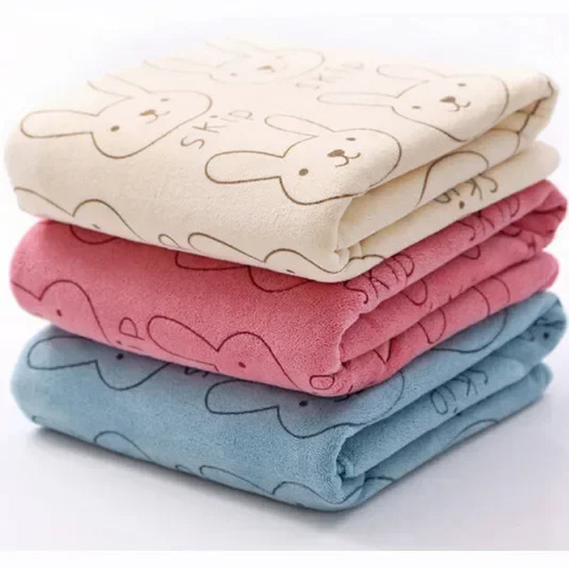 Rabbit Soft Microfiber Baby Bath Towels