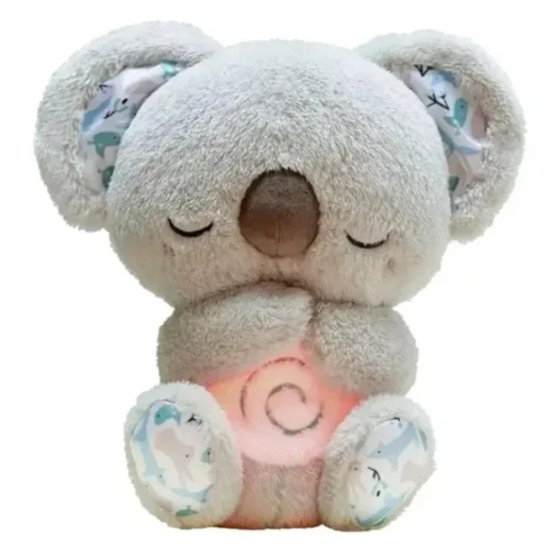 Baby Plush Doll Breathing Bear Newborn Soothing Sleep Playmate Otter Toy Kids Music Sleeping Companion Sound Light Doll Toy Gift