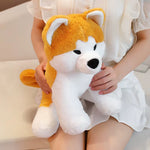 35/45Cm Realistic Akita Dog Plush Toy Stuffed Lifelike Animal Plushie Akitas Doll Shiba Inu Pillow Sofa Cushion Kawaii Gift