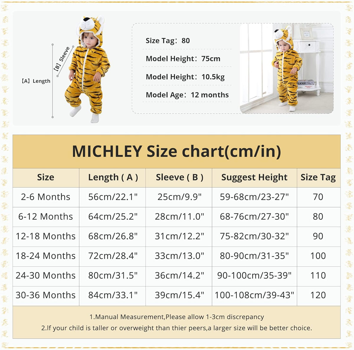 Unisex Baby Animal Costume Winter Autumn Flannel Hooded Romper Cosplay Jumpsuit